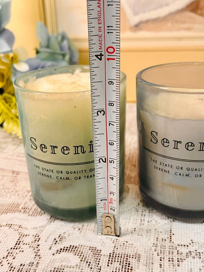 Serenity Glass Jar Candle  – Vintage Calm Duo