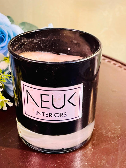 NEUK Interiors Scented Candle in Black Crystal Jar – 10cm