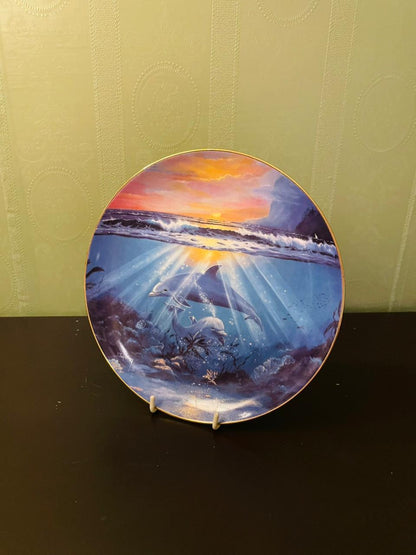 Franklin Mint Dance of the Dolphin Plate 8"