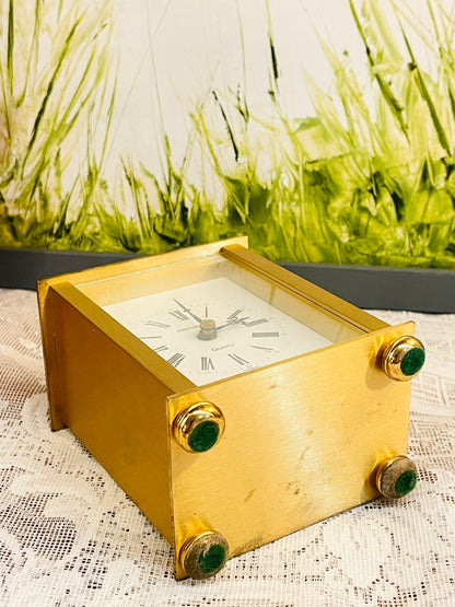 Vintage President Quartz Brass Carriage Clock