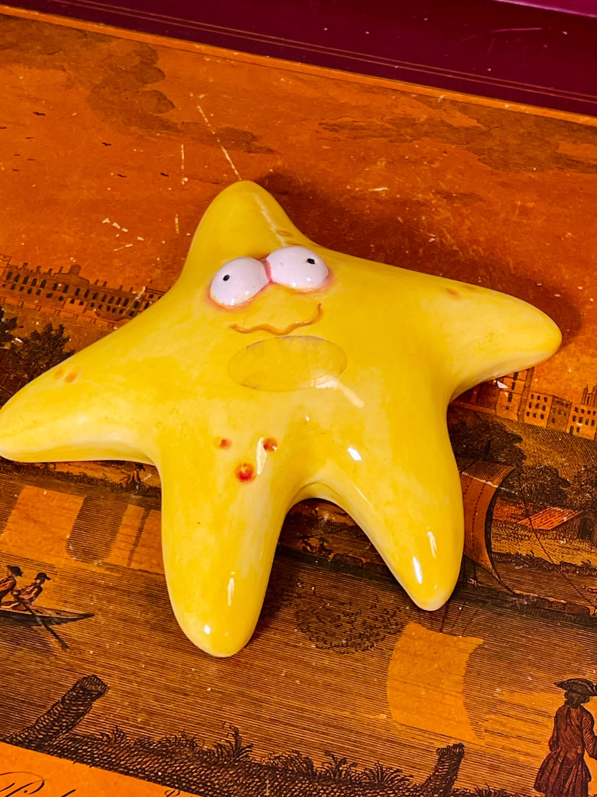 Yellow Starfish Wall Plaque – 6 Inch
