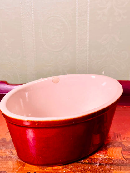 Vintage Oval Ceramic Baking & Serving Dish – 8 Inch