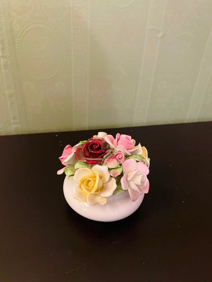 Royal Doulton Bone China Rose Posy Ornament 3 Inch