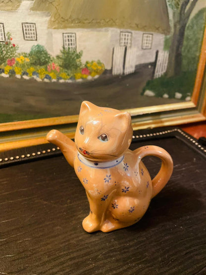 Cat Miniature Teapot, Kettle, Ceramic, Home Decor