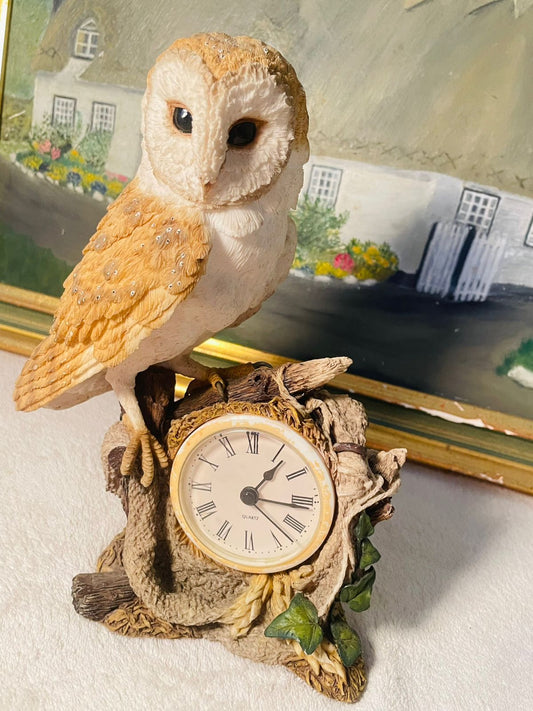 Brooks & Bentley The Barn Owl Clock – 1996 Vintage Retro Woodland Timepiece