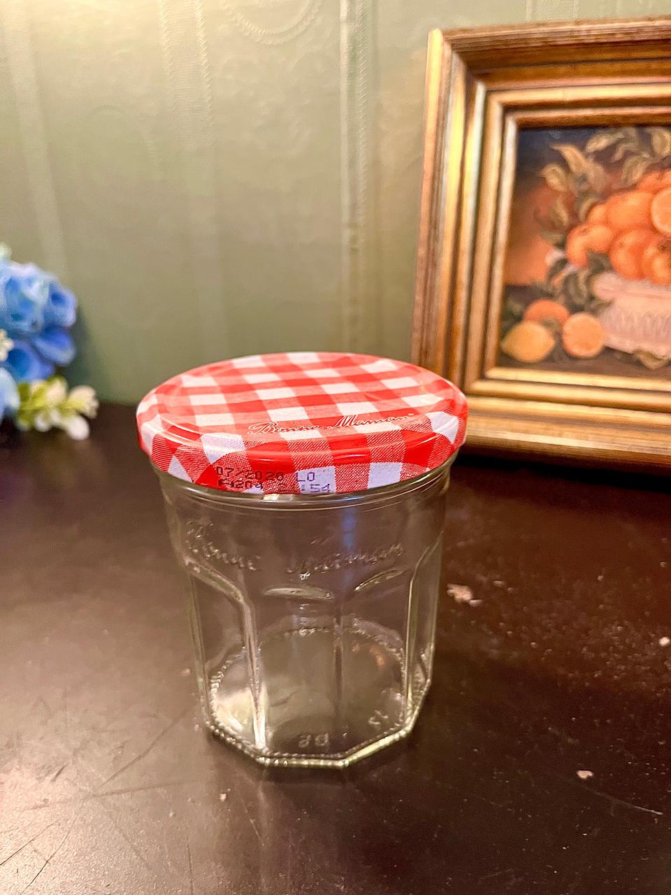 Small Bonne Maman Glass Jam Jar – Red Gingham Lid