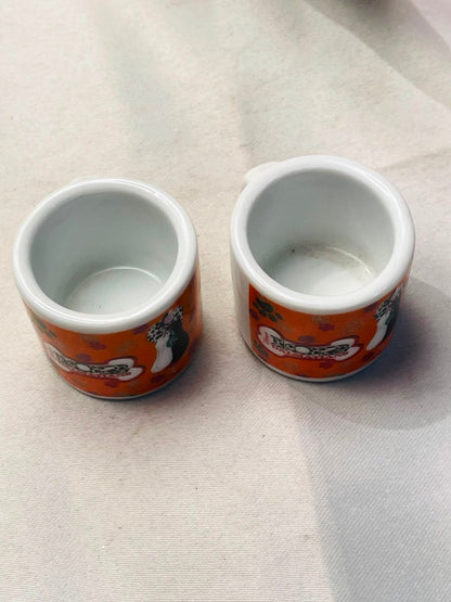 Pair of Disney 101 Dalmatians Mini Ceramic Cups Approx. 5 cm