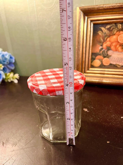 Small Bonne Maman Glass Jam Jar – Red Gingham Lid