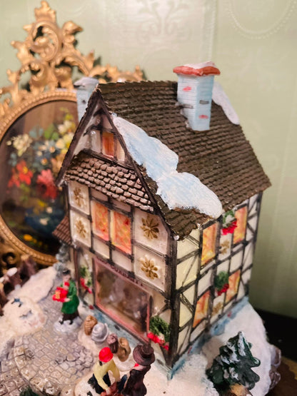 Vintage Lighted Old Curiosity Shop Christmas Village