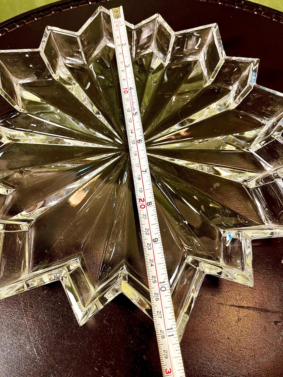 large Crystal Starburst Serving Platter 11 Inch