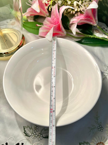F&F Home Soho White Fine China Serving Bowl 22 cm