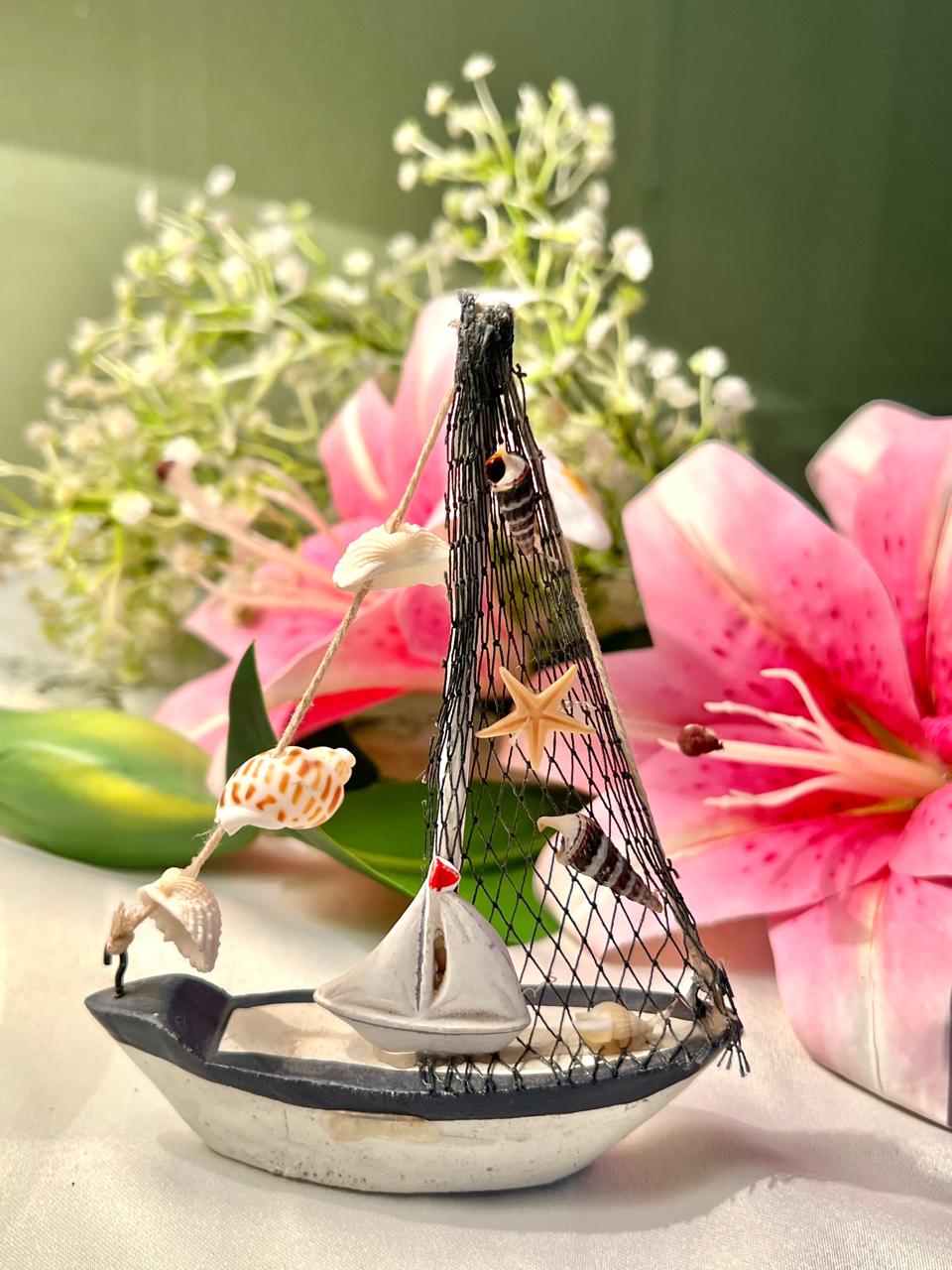 Nautical Fishing Boat Decorative Ornament 6"