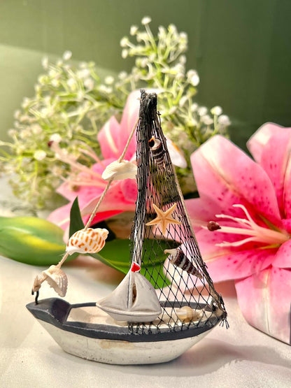 Nautical Fishing Boat Decorative Ornament 6"