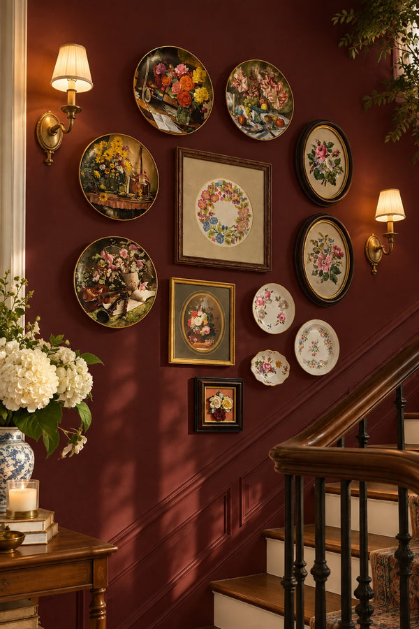 Collected Cross Stitch Florals Wall Gallery Set | 12-Piece