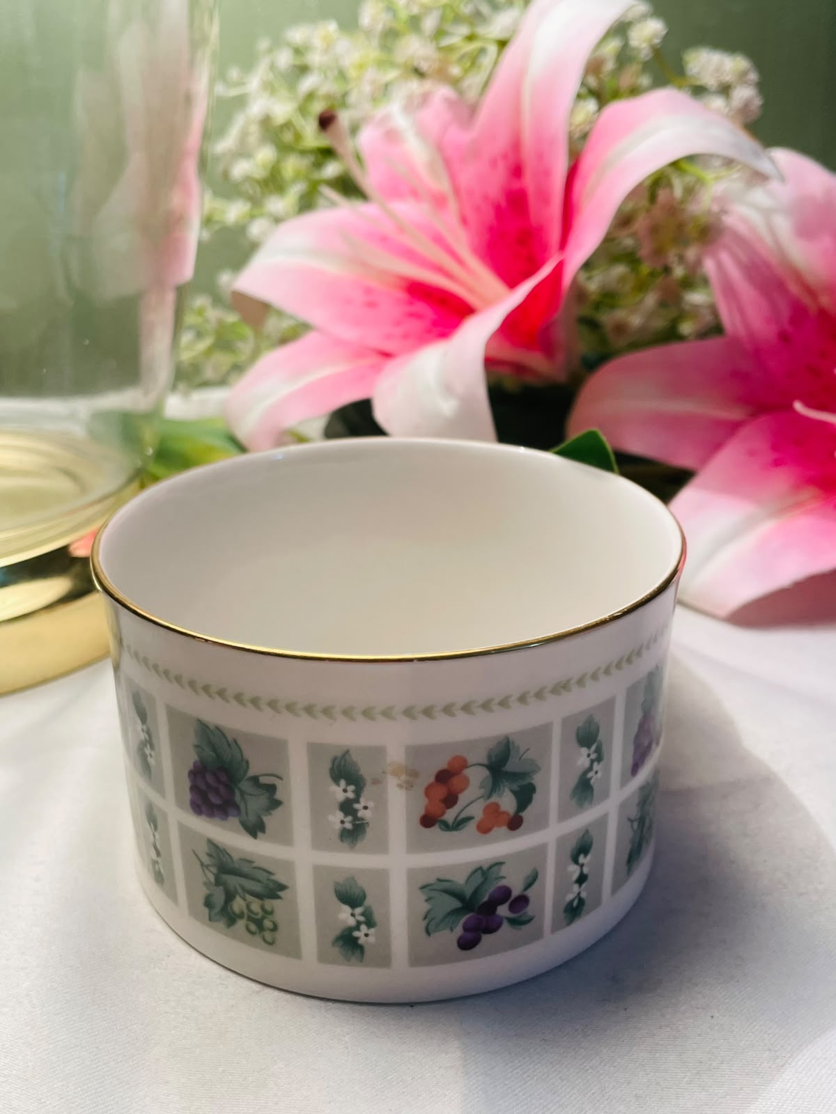 Vintage Royal Doulton Tapestry T.C.1024 Open Sugar Bowl England Approx. 9 cm