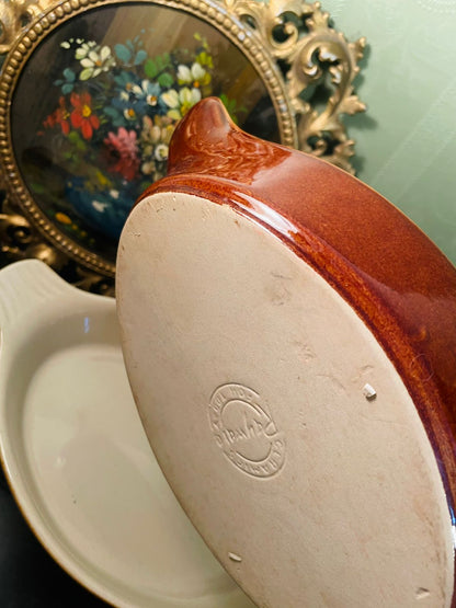 Vintage Ceramic Oven Safe Baking Dish
