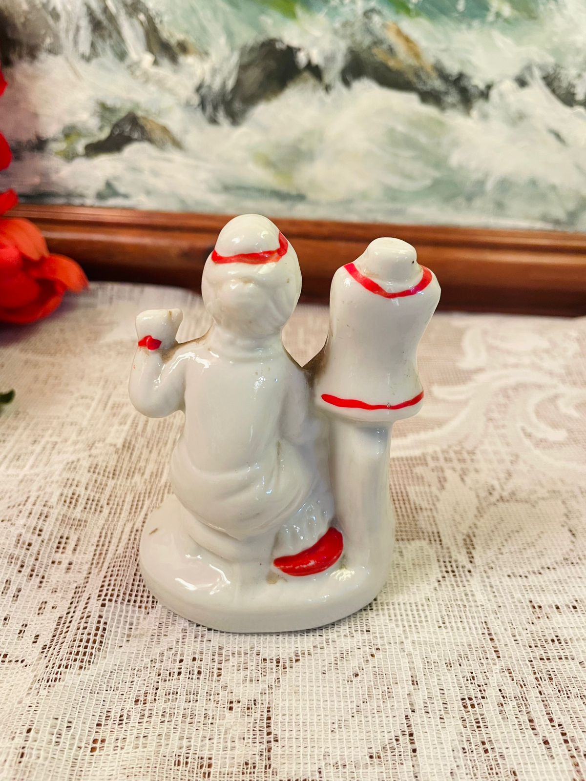 Vintage Porcelain Tailor Lady Figurine