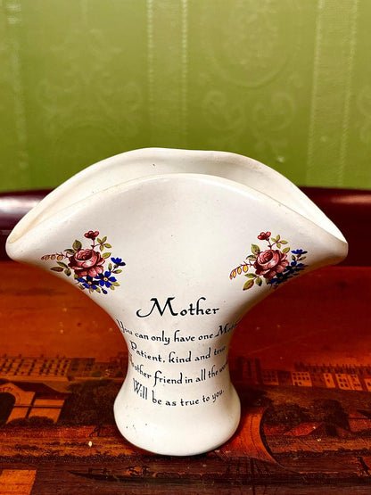 Personalized Floral Ceramic Mother Vase | 4 Inch Decorative Vase
