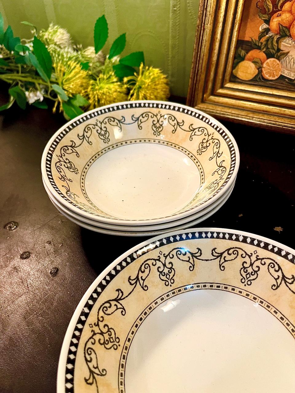 Churchill Staffordshire Soup Bowls Set of 4 – 6 Inch Vintage England