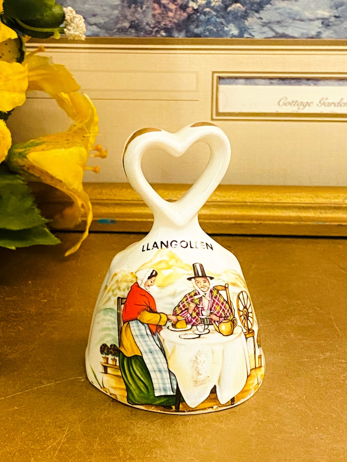 Vintage Llangollen Fine Bone China Bell Ornament