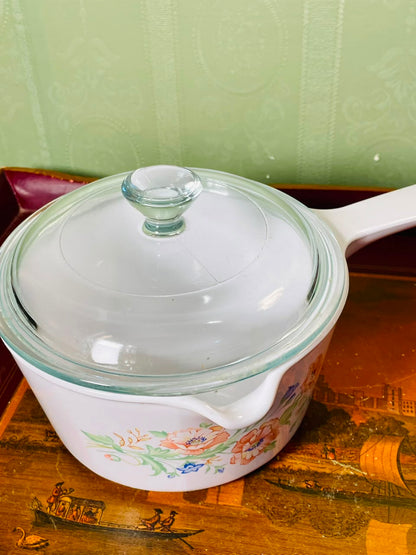 Corning France Floral Oven-Safe Saucepans – 3 Piece