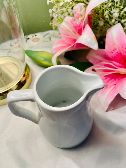 Porcelite White Vitrified Hotelware Milk Jug / Creamer – Classic Ceramic Pitcher – Approx. 12 cm