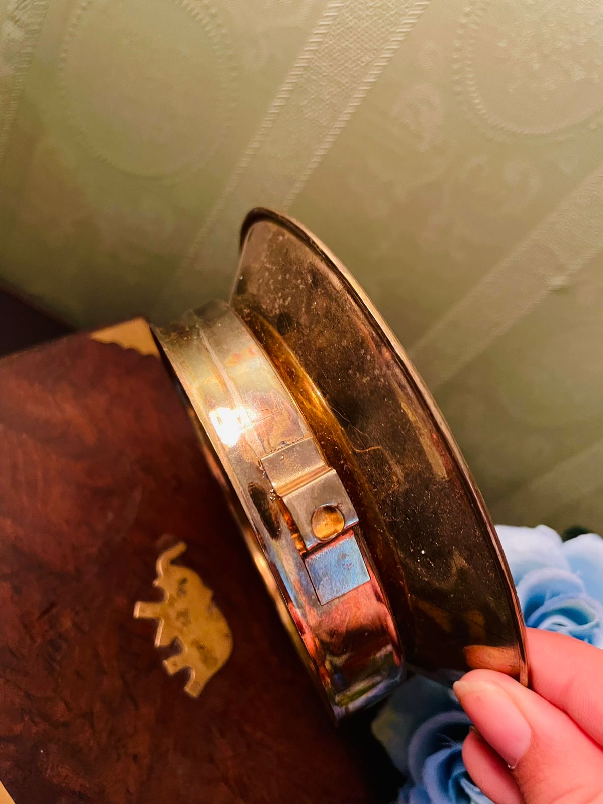 Vintage Brass Wall Sconce Candle Holder 5 Inch