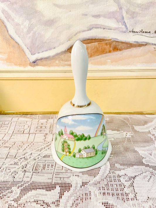 Vintage Countryside Porcelain Bell – Cottage Decor