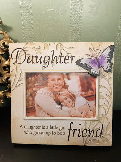 Daughter Butterfly Photo Frame 8 Inch Gift for Daughter
