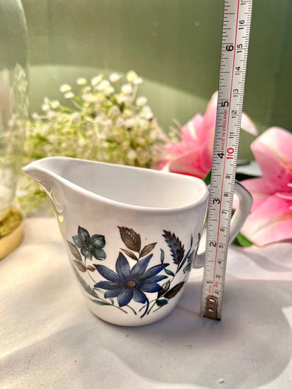 Alfred Meakin Glo-White Ironstone Floral Cream Jug 3.5"