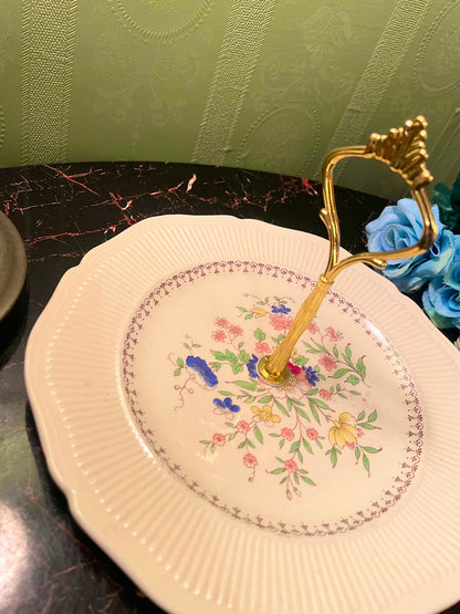 Royal Doulton Pompadour Floral Cake Stand 8 Inch