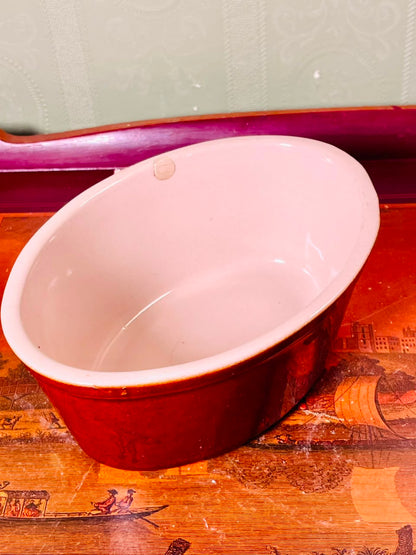 Vintage Oval Ceramic Baking & Serving Dish – 8 Inch