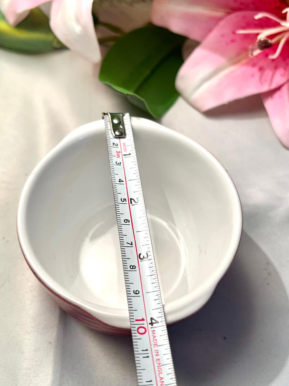 Small White Ceramic Bowl / Ramekin Approx. 10 cm