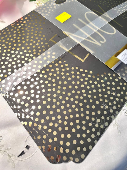 Luxe Maison Black & Gold Placemats 4-Piece Set 17 Inch