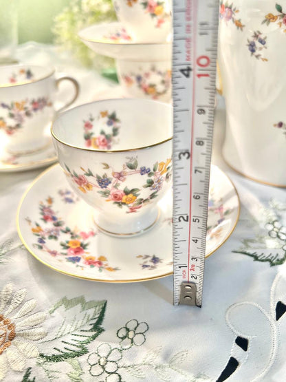 Fenton Spring Flowers English Coffee Set – 10 Pieces