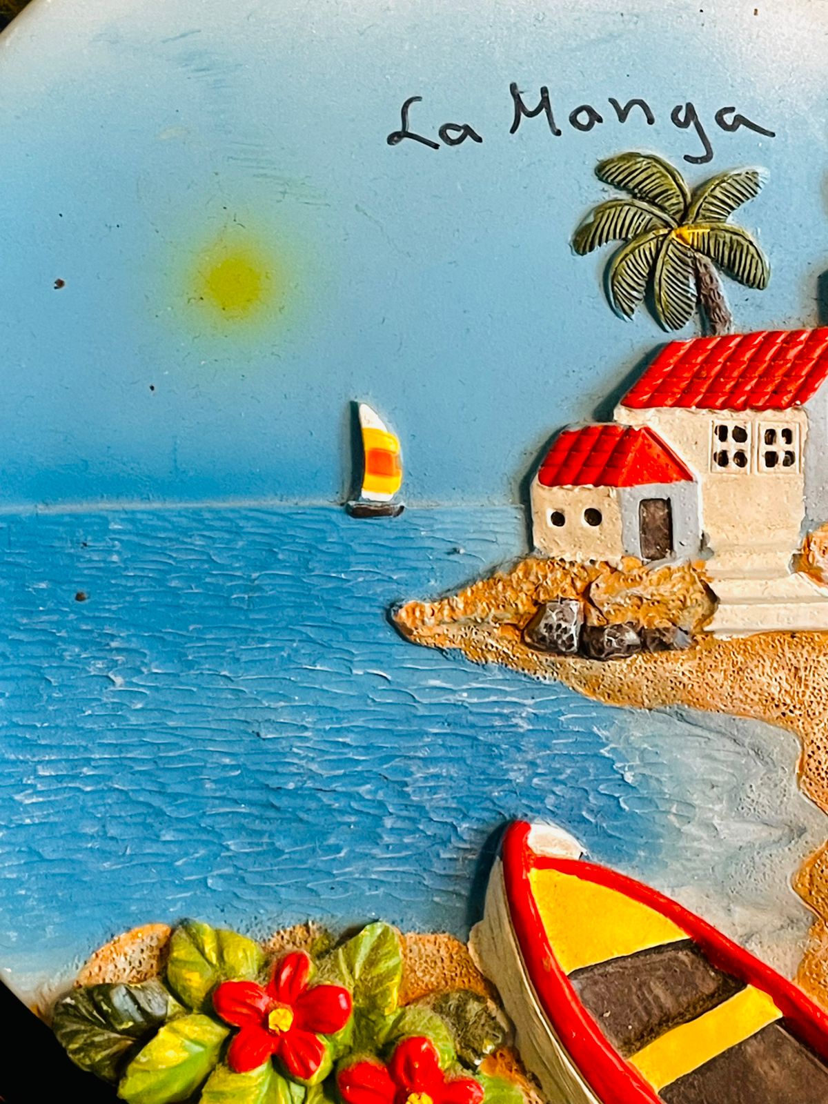 La Manga Spain Souvenir Wall Plate – 3D Coastal Beach Wall Decor