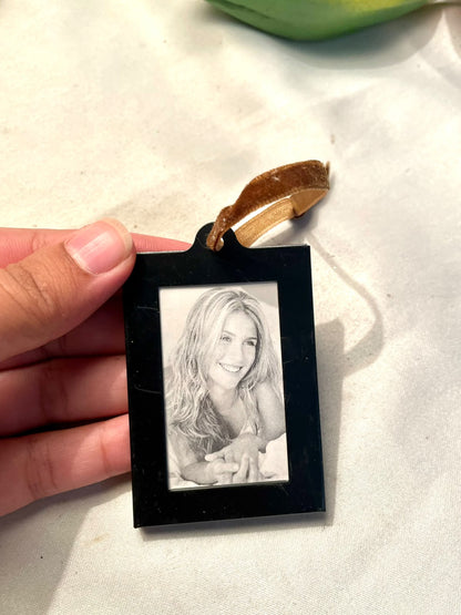 Black Hanging Mini Photo Frame Ornament – 3 Inch