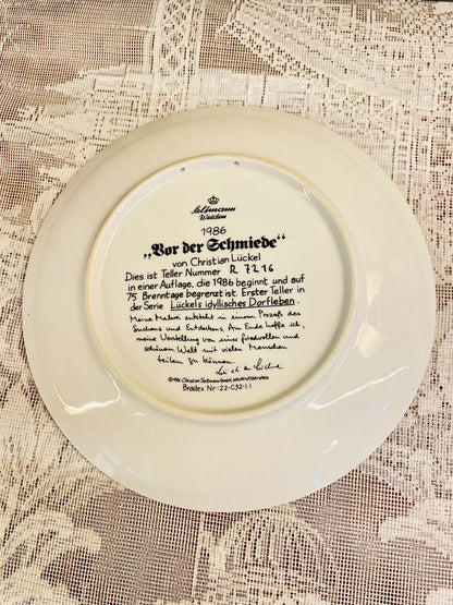 1986 Seltmann Weiden Christian Lückel Village Plate 8 in