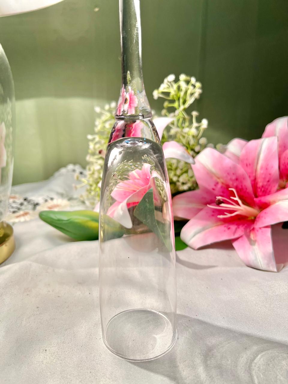 Tall Clear Crystal Decor 11.5"
