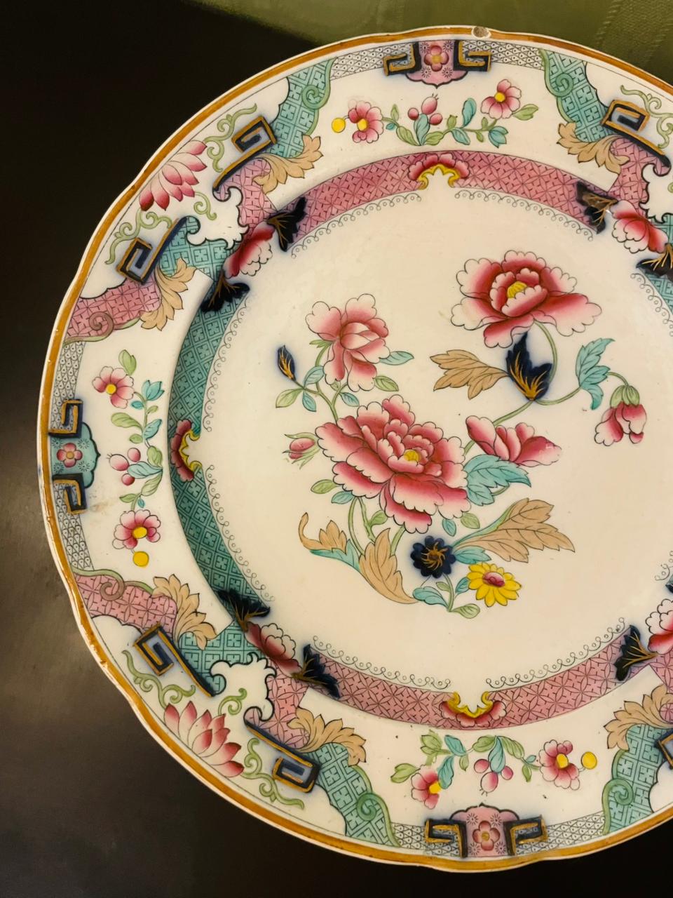 Vintage Copeland Chinese Floral Plate 10" England