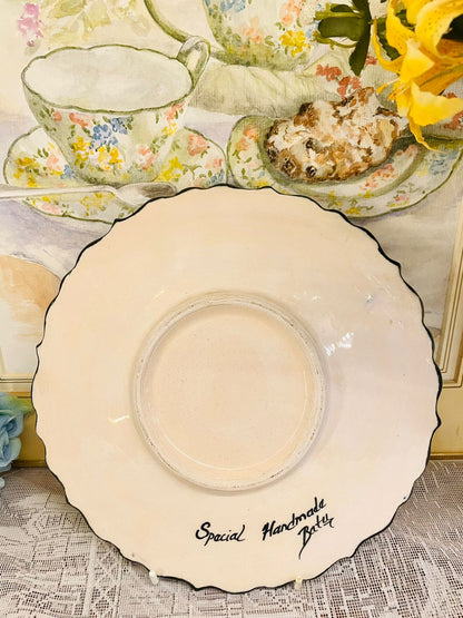 Blue Mosque and Sailboat Decorative Plate – Stunning Hand-Painted Design