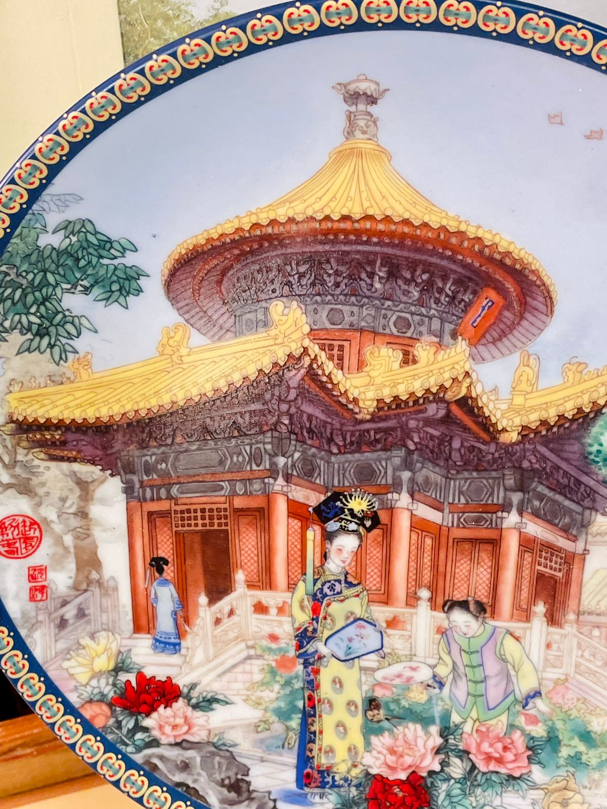 Imperial Jingdezhen Forbidden City Porcelain Display Plate – 1990