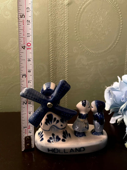 Mini Delft Blue Holland Windmill Figurine 3 Inch