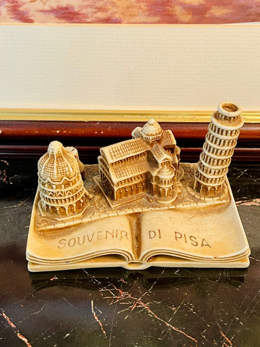 souvenir di pisa, leaning tower of pisa figurine, pisa italy collectible, italian travel souvenir, vintage pisa statue, miniature pisa monuments, resin pisa decor, european landmarks souvenir, italy travel gift, collectible pisa tower