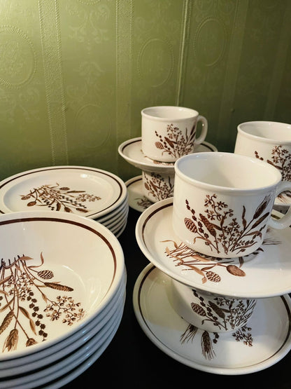 Country Lane J & G Meakin Botanical Tea Set 21 Piece