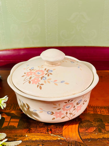 Floral Oven-Safe Casserole Dish with Lid