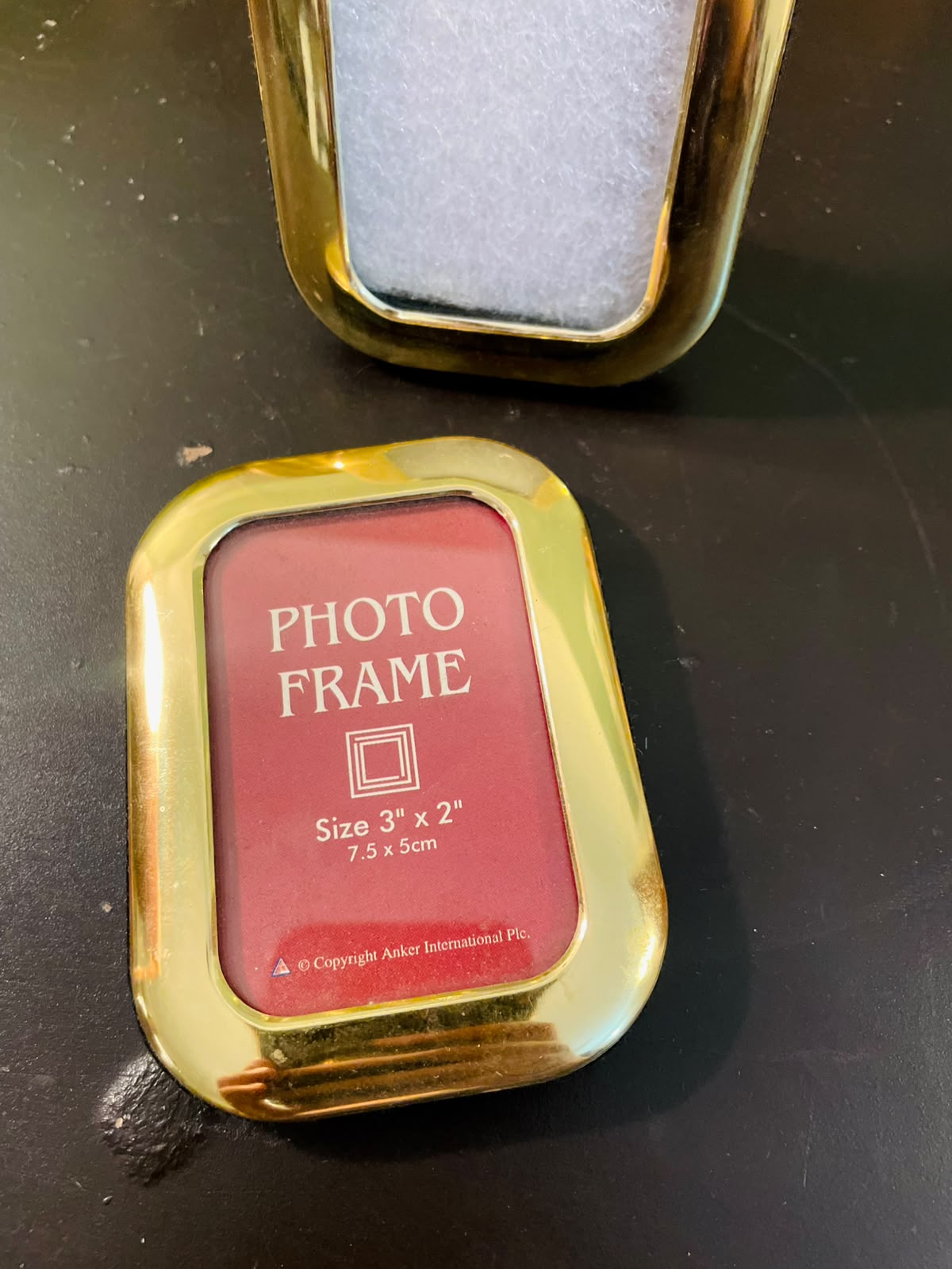 Vintage Gold Tone Photo Frame 4 Inch 3x2 Tabletop Picture Frame, Set of 2