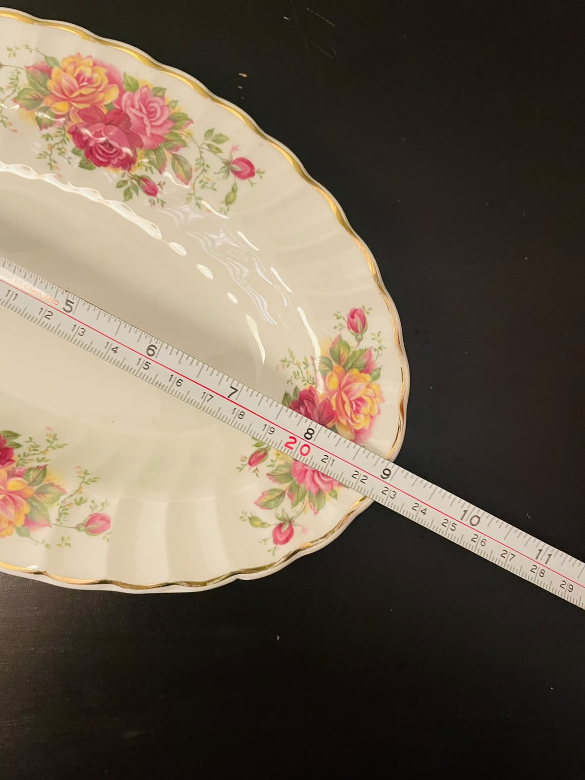 Myott Rose Garden Ironstone Oval Serving Dish