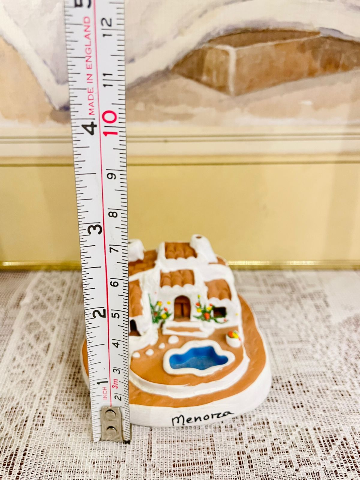Hand-painted Ceramic Souvenir - "Ibiza & Menora" Villas with Pools – Unique Souvenir from the Mediterranean