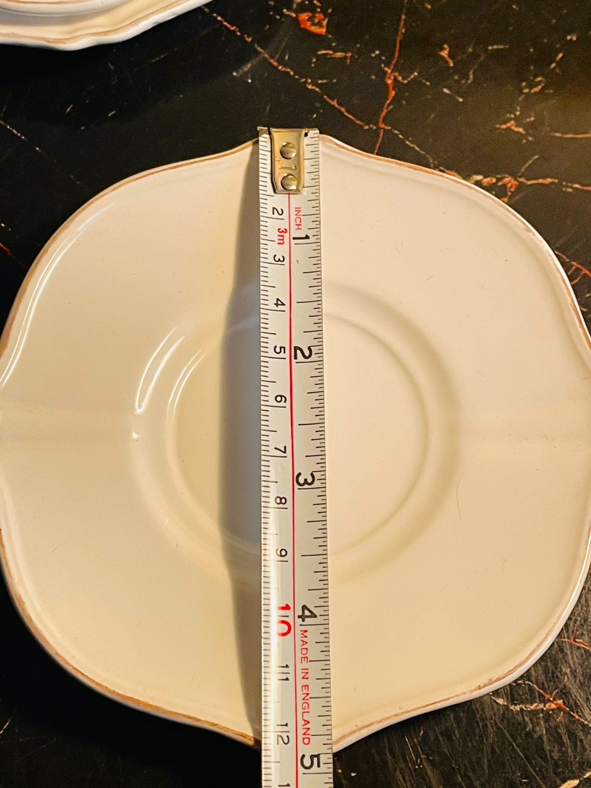 White Scalloped Coffee Cups & Saucers Set – English Tea Set – 6 Pieces